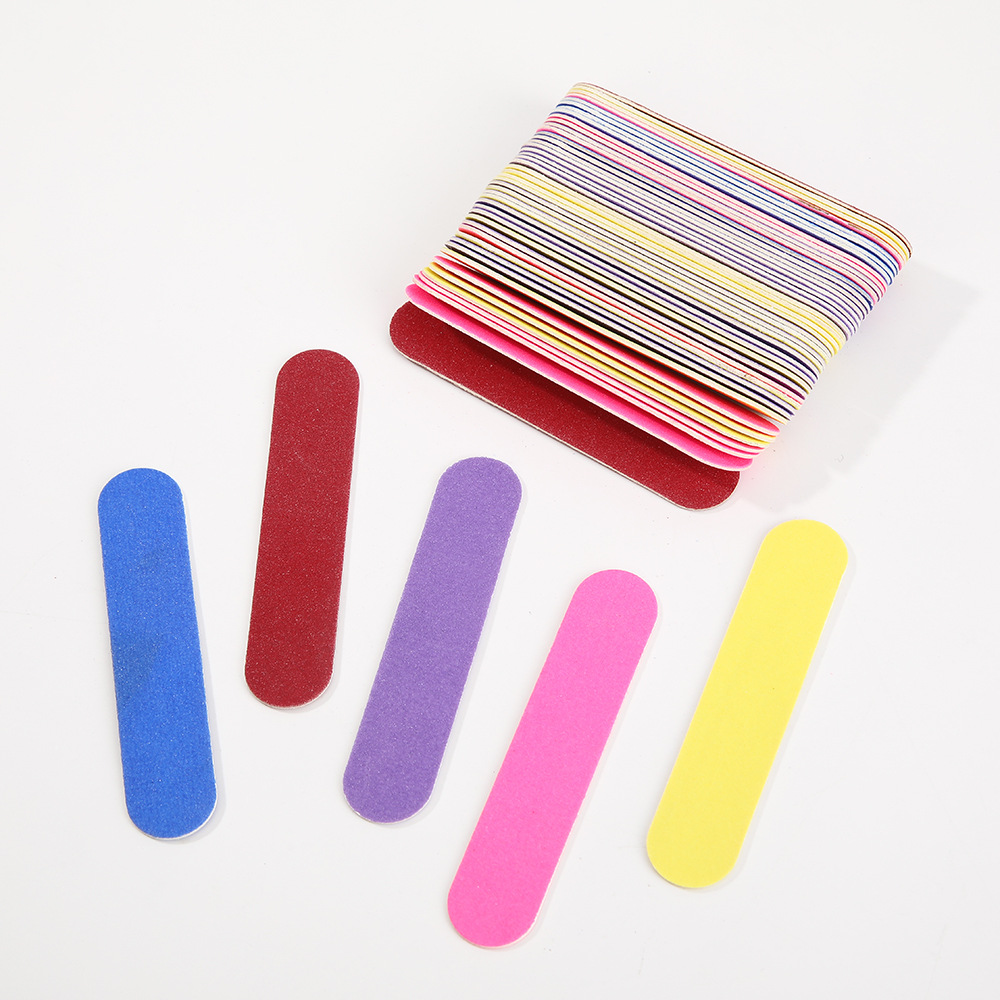 Thin nail file for manicures, washable, double-sided, for polishing nails, suitable for use with artificial nails, for trimming and shaping