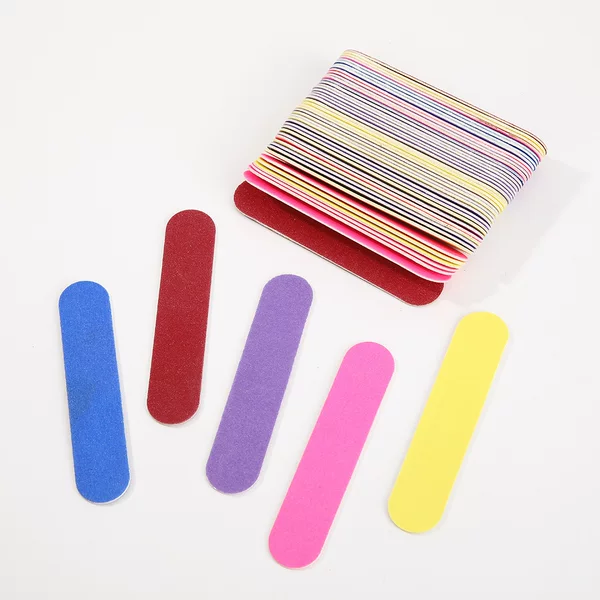 Thin nail file for manicures, washable, double-sided, for polishing nails, suitable for use with artificial nails, for trimming and shaping