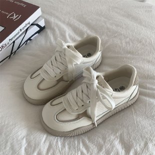 Zapatos de entrenamiento retro de la mujer versátiles zapatos de skate de nicho de verano 2025, nuevos zapatos blancos casuales cómodos zapatos de skate de mujer
