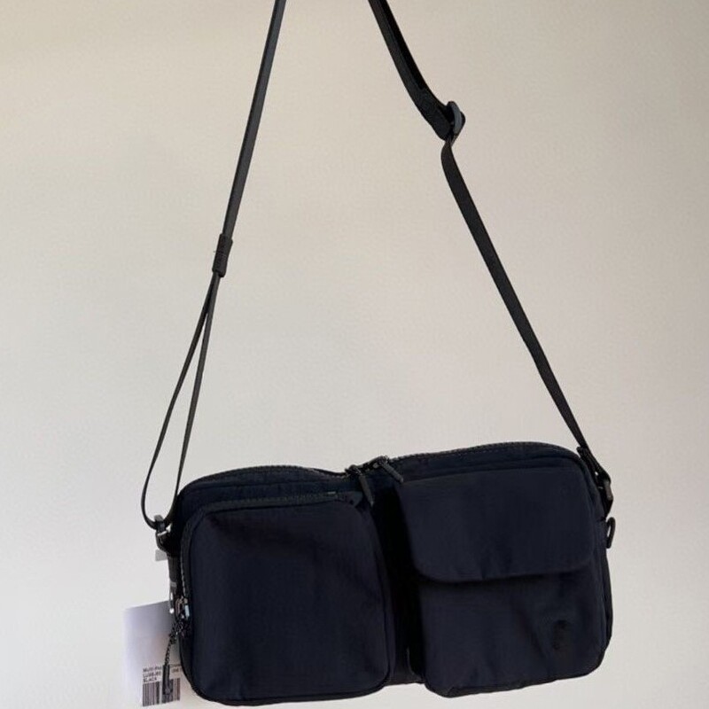 Lemon Lu 2.5L Multi-Pocket Crossbody Camera Bag Unisex Yoga Fitness Shoulder Bag Nylon Bag
