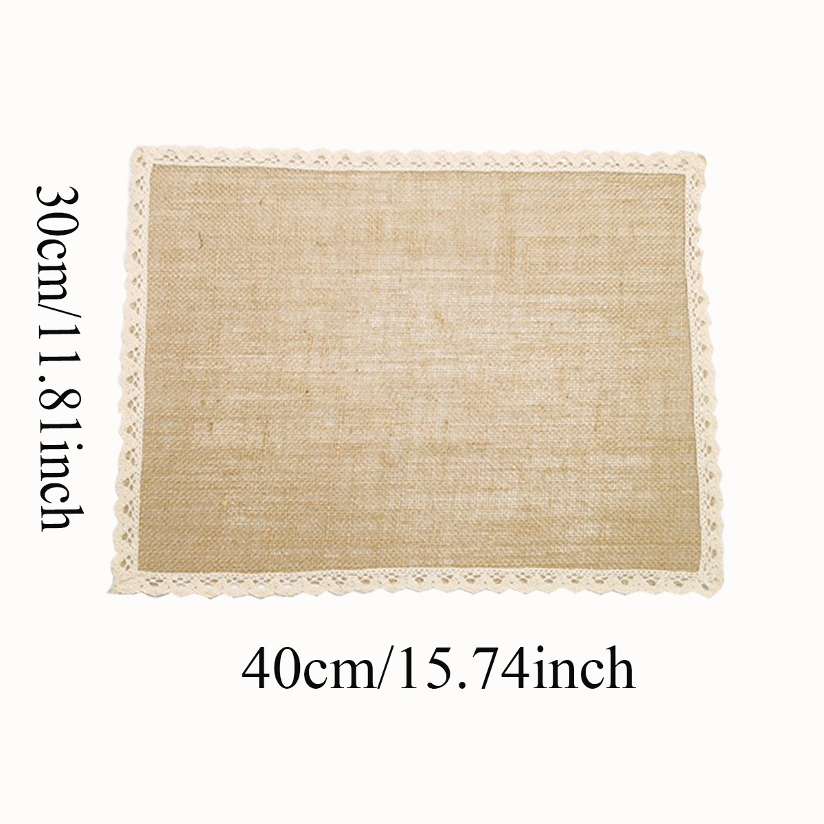 Nórdico simple yute placemat de lino tejido encaje placemat de encaje mantel aislante imprimible occidental