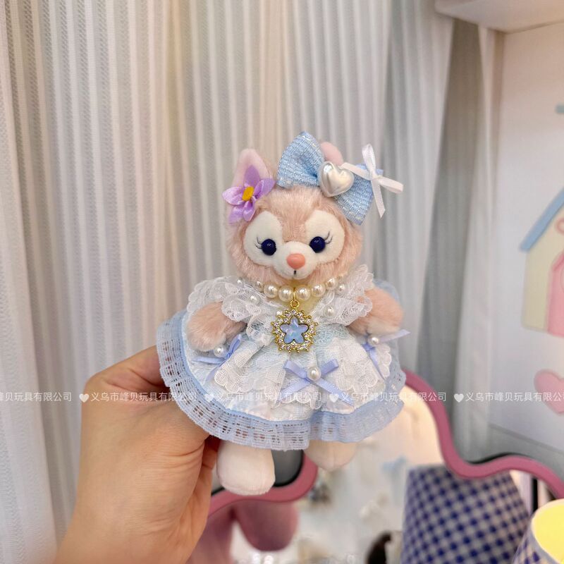 玲娜貝児の青い真珠のお姫様のスカートはぬいぐるみのかばんをつけてキーホルダーのメーカーを包んで直接販売します。|undefined