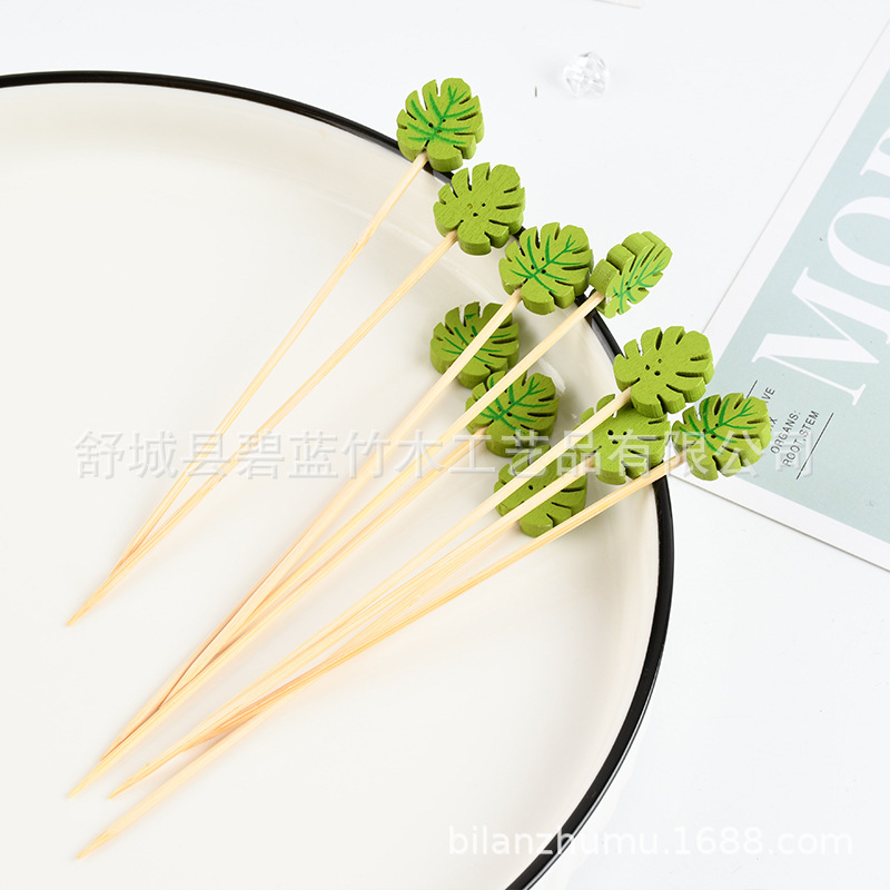 Inventario creativo de hojas verdes de fruta etiqueta de cóctel etiqueta de hotel restaurante bar de bambú etiqueta de fruta de pesca de bambú