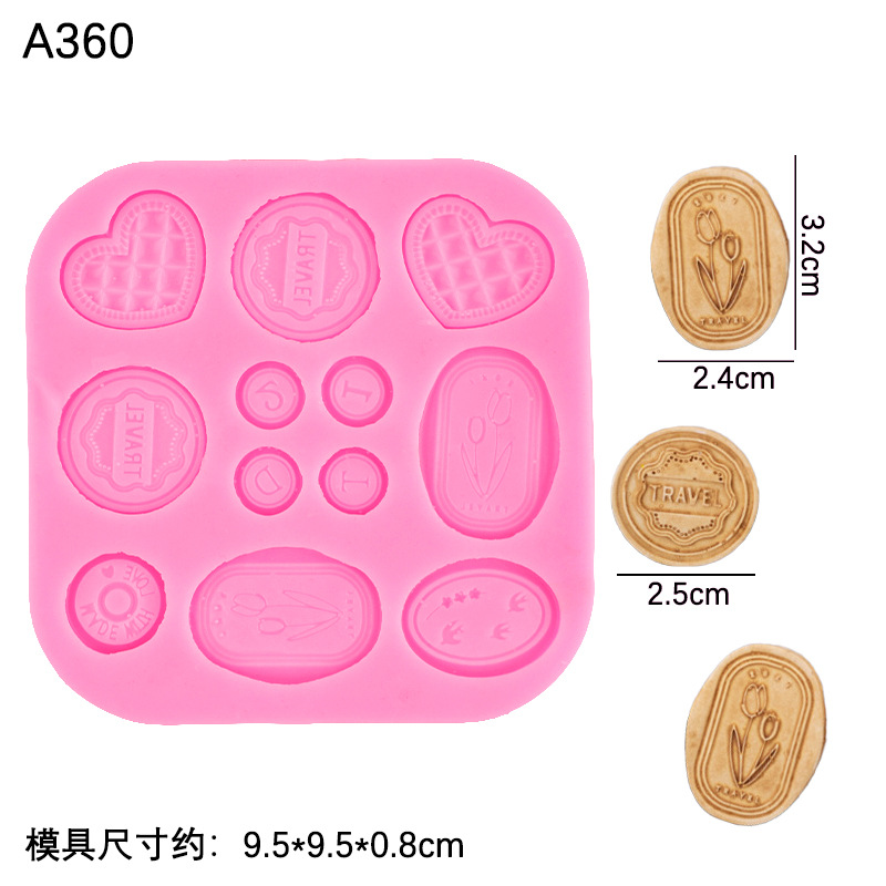 Postre galletas caramelo vintage botón molde de silicona alimentos y jugar epoxi arcilla cerámica suave decoración la torta