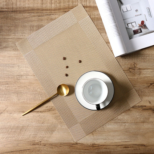 pvc placemat double frame diagonal frame Japanese European table mat waterproof non-slip insulation mat plate mat coaster student mat