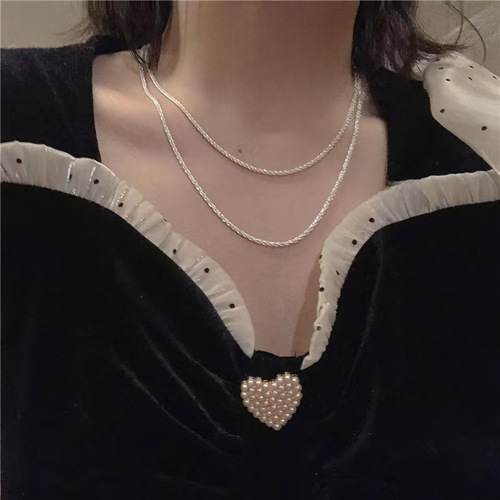 欧美轻奢小众设计感项链女潮人意大利VICENZA波光粼粼闪光锁骨链