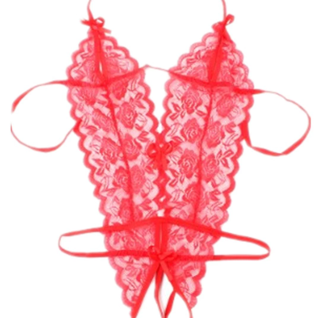 Кружевной тедди для женщин, One Size, полупрозрачное кружевное украшение с бантиком