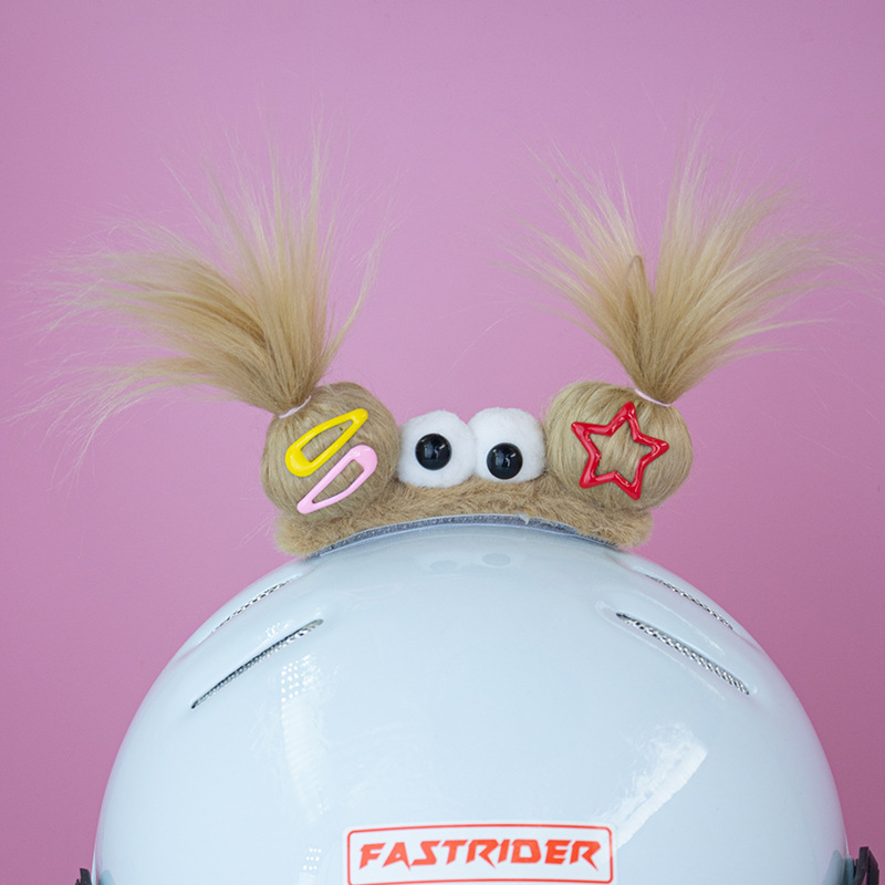 Helmet Decoration Three Lucky Babies Ornament Electric Car Helmet Accessories