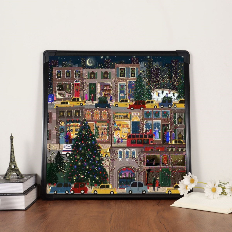 Christmas Winter Light Puzzle Photo Frame Galison Picture Frame Wall-Mounted Frame Square Photo Frame
