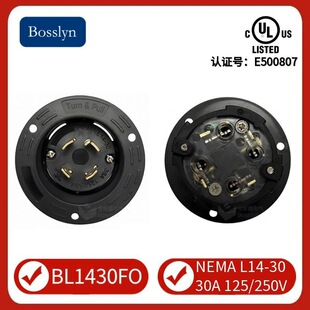 ��ҎNEMA L14?30��ɫ���취�mʽ���^  30A125/250V��ɫ����Դ
