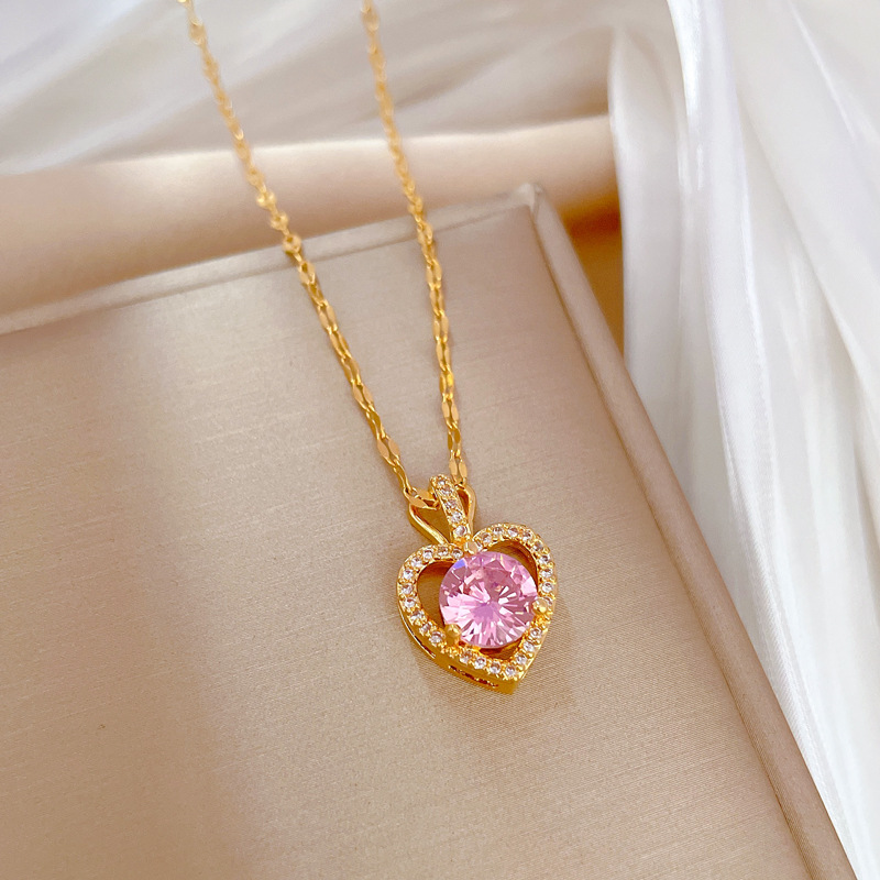 Exquisite Micro Diamond Necklace For Women Elegant Collarbone Chain_voghion.com