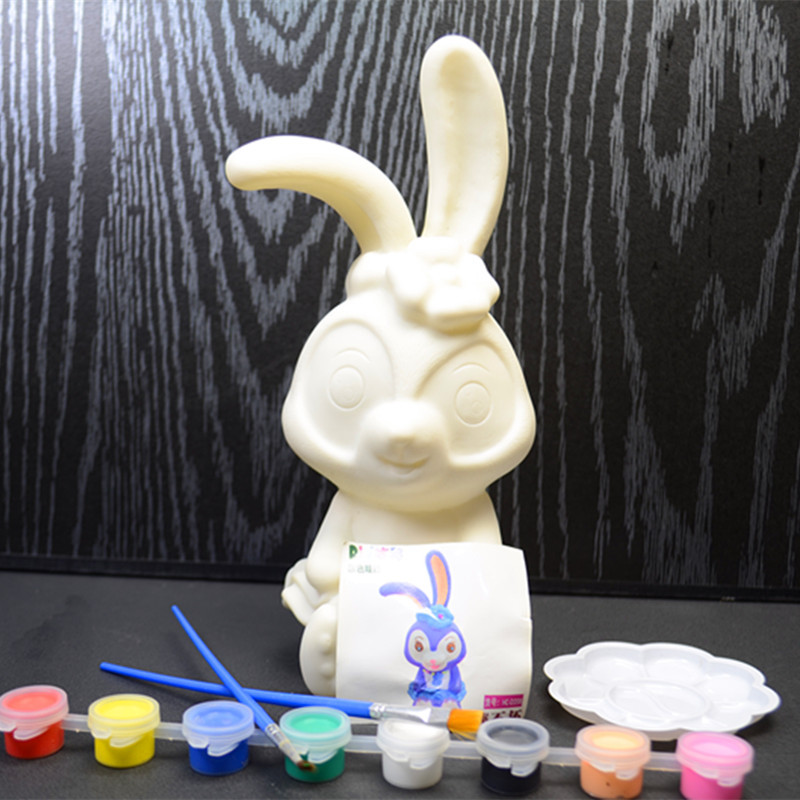 Alcancía de Conejo de Vinilo DIY para Pintar e Irrompible para Niños