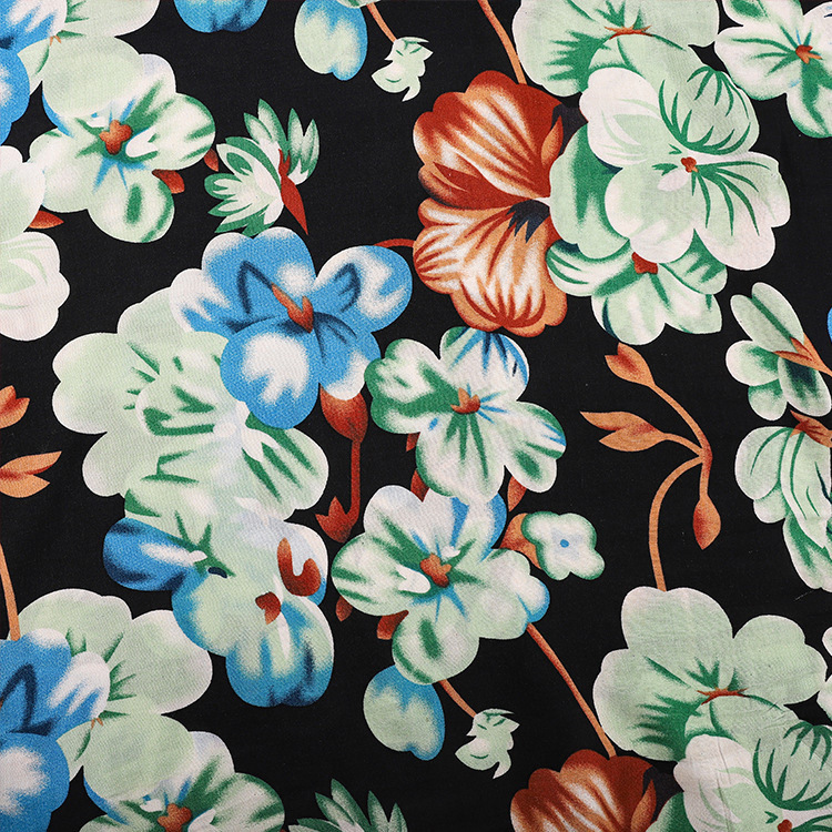 Shaoxing textil floral tejido viscose 100% rayon tela de impresión de camisa image 5
