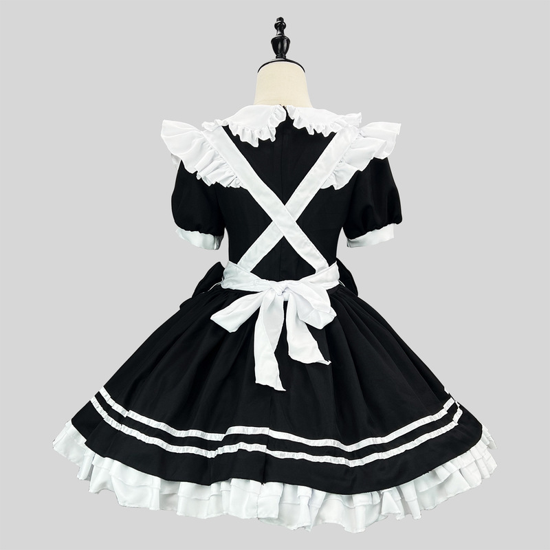 2025年新款日系女仆装黑白小恶魔lolita软妹制服小厨娘cos服装|undefined