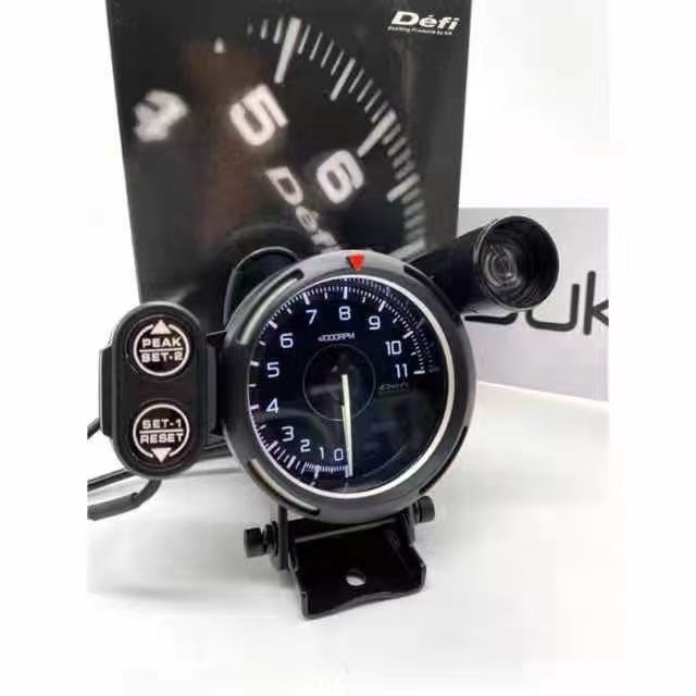 Defi A1 Modificación del coche 3.75-inch Racing meter 80mm tacómetro colorido 0-11000 con botón de giro grande