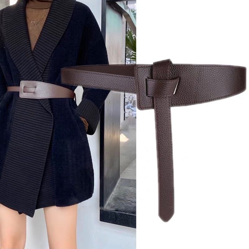 Decorative wide belt Ladies with skirt f...