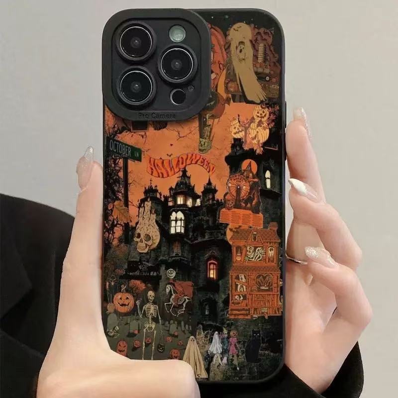 幽灵万圣节适用苹果16Promax手机壳跨境iPhone15ins风14/13欧美12|undefined