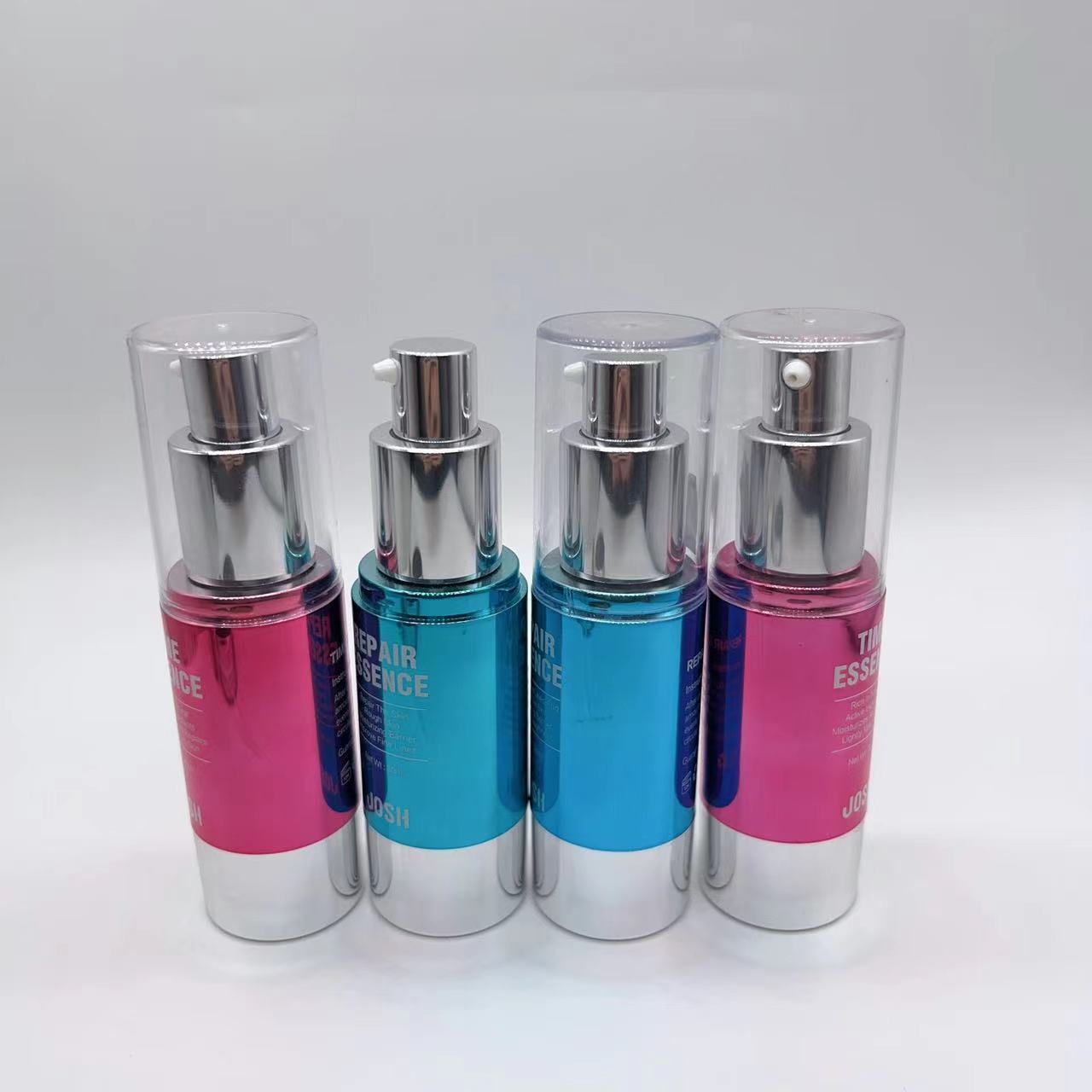 新款透明as电镀按压分装真空瓶 塑料喷雾瓶化妆品分装瓶乳液空瓶