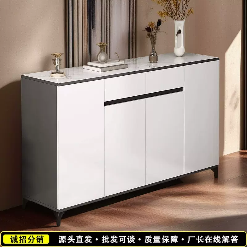 餐边柜靠墙一体客厅多层收纳边柜储物柜落地多功能家用茶柜窄边柜