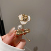 Retro elegant brooch with bow, brand fashionable suit lapel pin