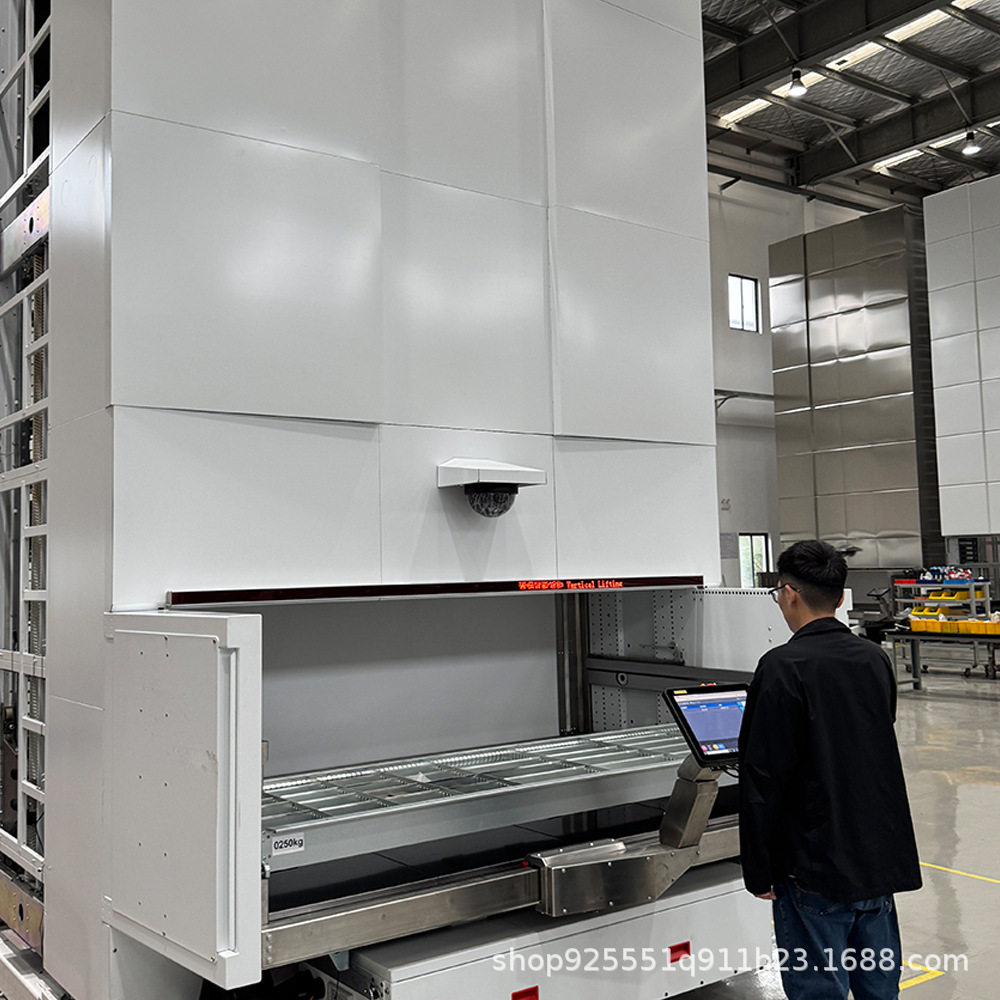 垂直升降货柜，快速存取货物，节省空间，提高工作效率