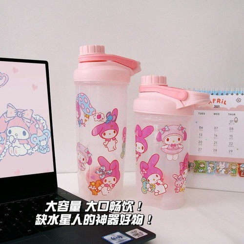 Yuguigou Transparent Large Capacity Plastic Water Cup Cute Water Bottle Cup Portable Summer Student Water Bottle Handy Cup 