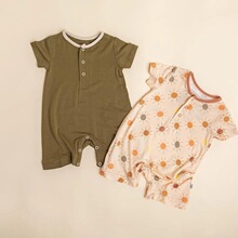 童泰衣拉拉婴幼儿夏季短袖哈衣薄款纯棉批发现货新生儿一粒扣
