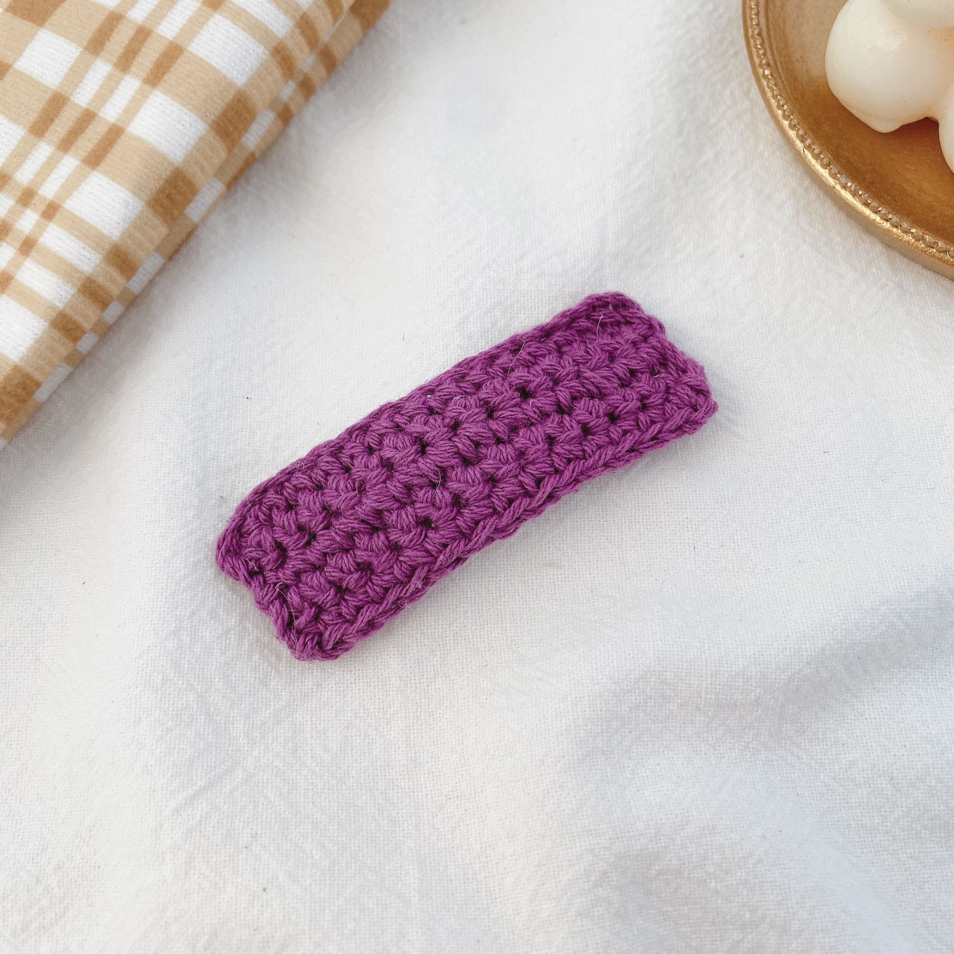 Horquilla peluda de las mujeres sombreros de estilo coreano lindo tejido de horquilla de pato amarillo flequillos clip pequeño lado otoño e invierno accesorios para el cabello mujeres