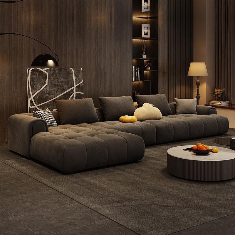 Modern Light Luxury Small Apartment Living Room Cream-Style Straight Cloud Puff Internet Celebrity Combination Sofa