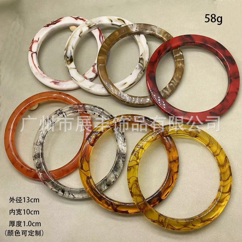 Accessory handles, bag handles, resin handles, circular handles, women's bag circular handles