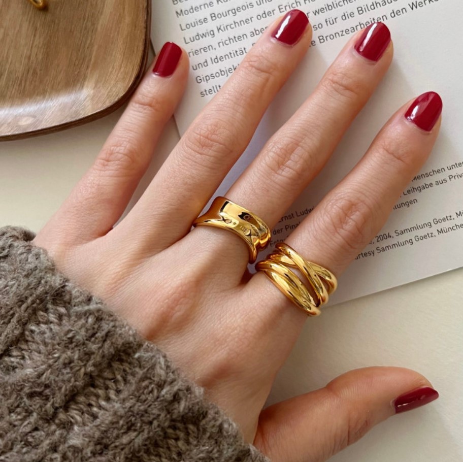 Lines Pattern 925 Sterling Silver Lines Open Ring