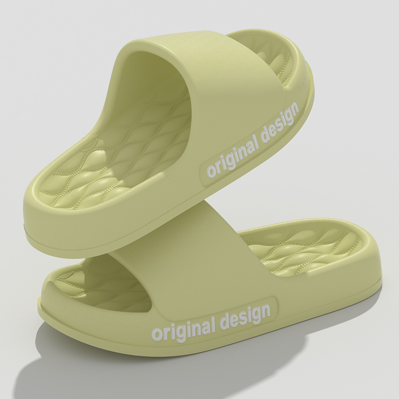 Nordic minimalist cool slippers for women in summer, couples stay at home with soft and thick soles that feel like stepping on feces. Non slip slipper_voghion.com