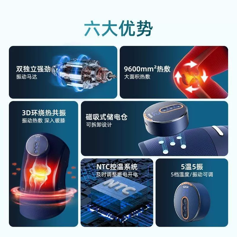 Massager, non-slip knee pads, universal compress for elderly for men and women, for middle age