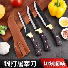Stainless steel slaughter knife home fruit knife pig killing and cutting knife chef multi-purpose knife beef and mutton bone removal small knife wholesale