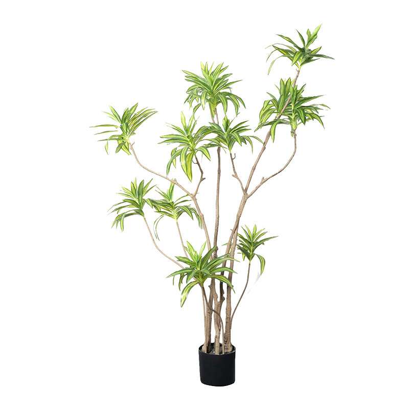 Exquisita planta verde artificial Lirio planta biónica forma flexible planta verde paisaje interior sala de estar Decoración Súper densa