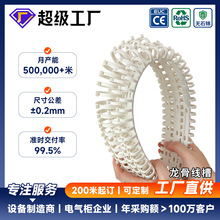 FD龙骨线槽黑白灰色拨开式走线槽鱼骨工业理线槽pvc塑料圆形线槽
