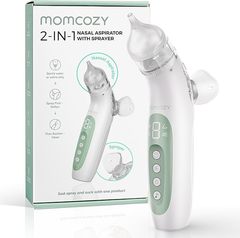 Amazon の人気商品 Momcozy ベビー鼻吸引器 2-in-1 ベビー鼻吸引器、鼻スプレー付き