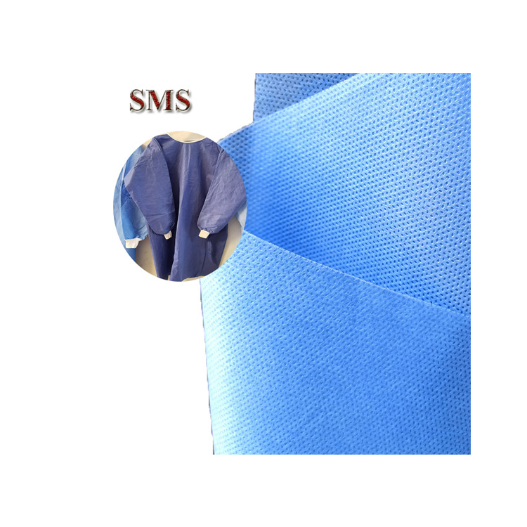 厂家直供批发sms无纺布 一次性隔离衣防护服口罩用sms无纺布