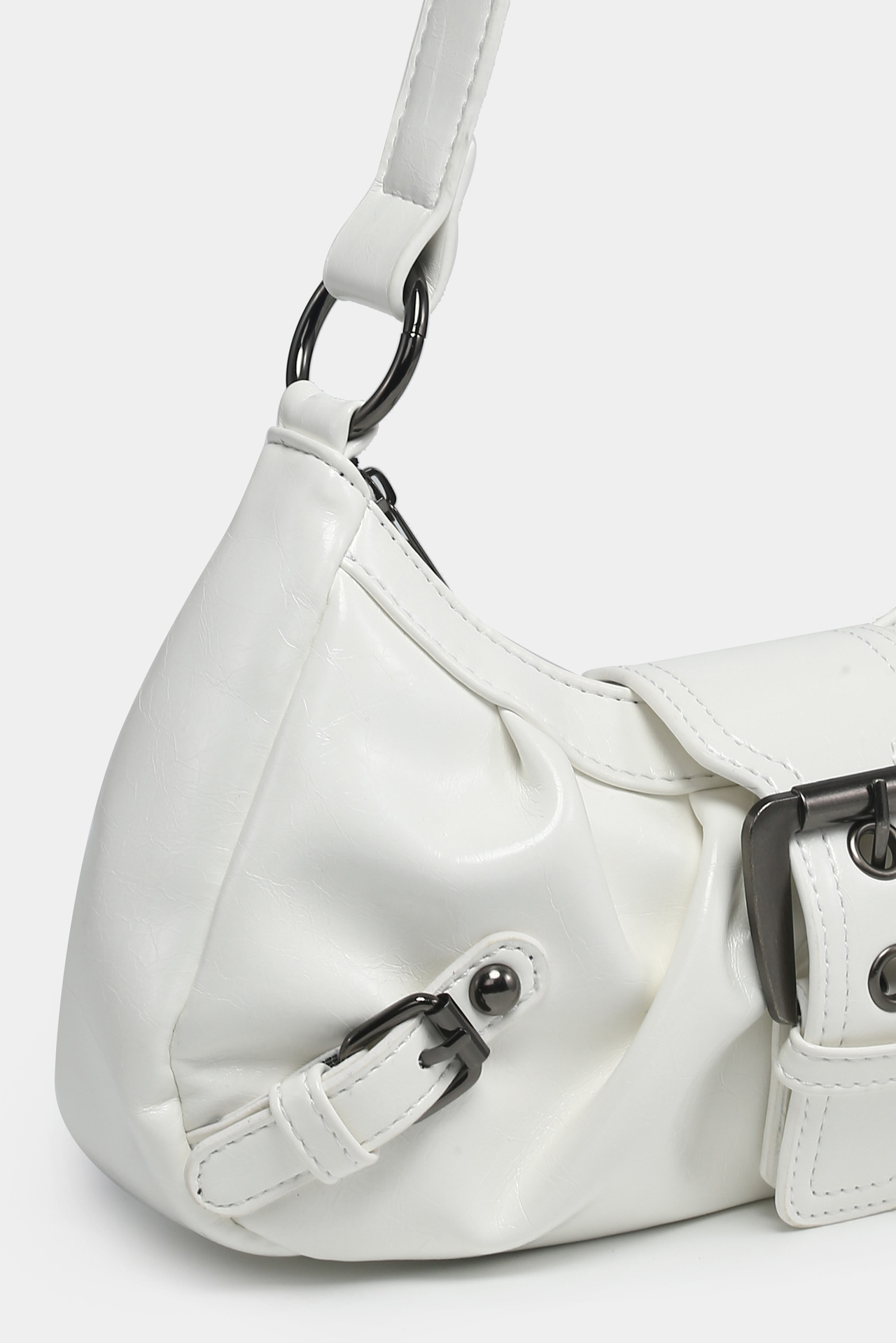 Solid Color Pattern Women's Medium Pu Leather Solid Color Classic Style Square Zipper Underarm Bag