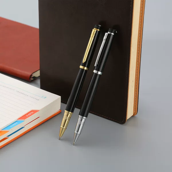 Factory direct metal neutral pen high-end business office signature ballpoint pen black ball pen spot logo