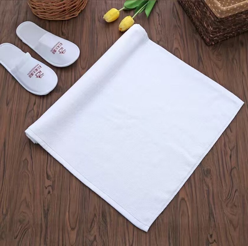 Star Hotel Floor Towels, All-Cotton Bathroom White Towels, Floor Mats for Beauty Salons, Thickened Non-Slip 21-Thread Yarn Wholesale in Stock