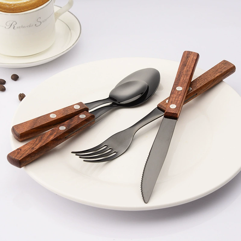Set stainless steel, tableware, custom-made, 4 piece set
