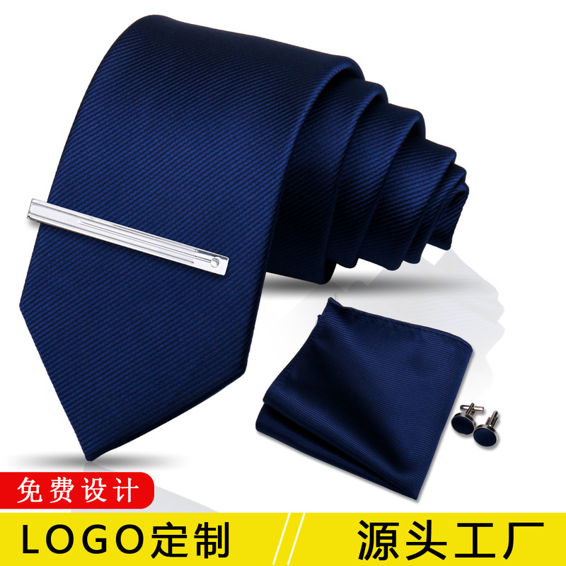 Men's Business High Tie Pocket Square suit Casual Banquet Wedding Polyester Red Black Striped Long Tie