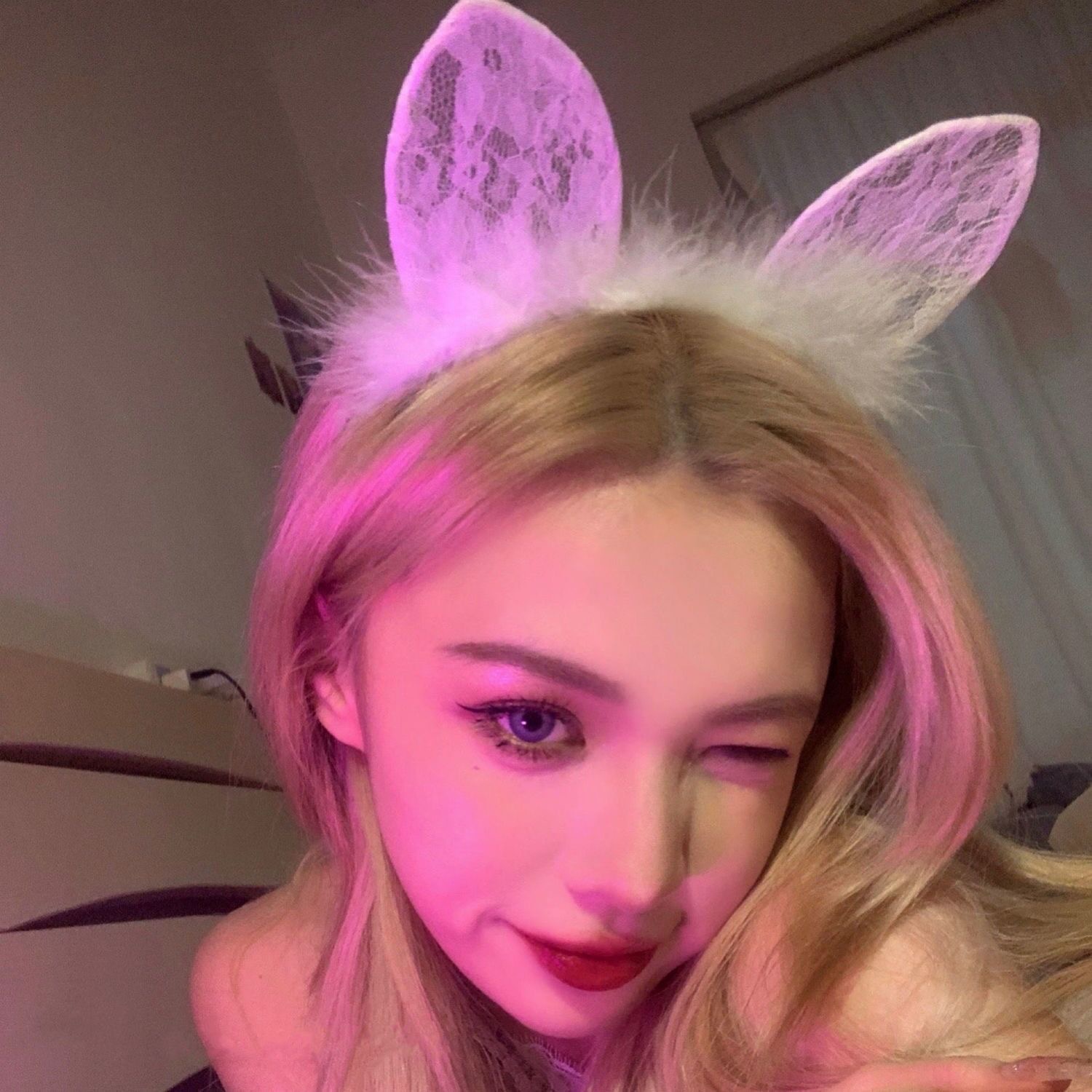 韩国可爱蕾丝猫耳朵发箍女网红洗脸压发头箍性感兔耳cos化妆发饰