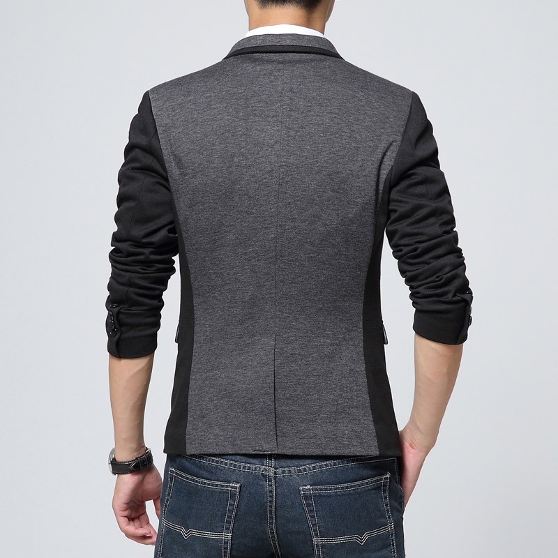 Estilo coreano otoño moda nuevo traje chaqueta juvenil de los hombres slim fit un botón casual solo traje chaqueta de los hombres