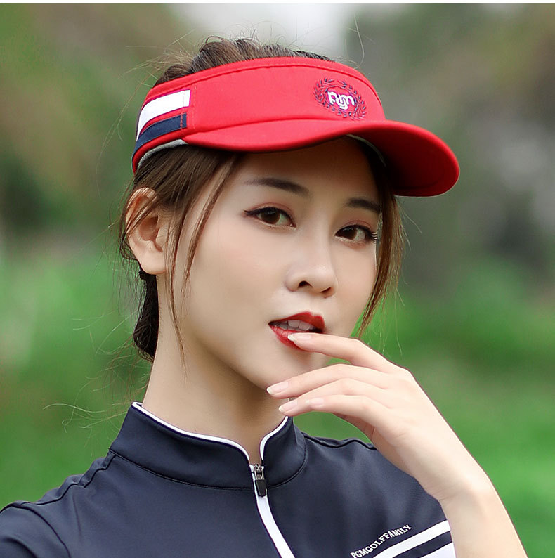 Mũ golf không đỉnh nữ PGM – Mũ che nắng thể thao thoáng khí — MZ017 màu trắng, MZ017 đỏ hoa hồng, MZ017 Màu Đỏ, MZ017 màu xanh hải quân chi tiết 4