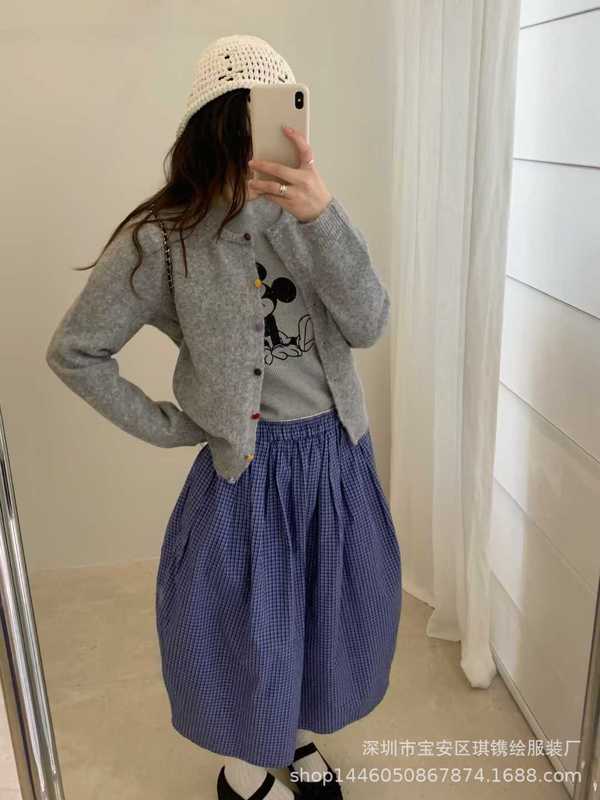 琪镌绘制韩版秋冬季纯色毛衣女上衣休闲百搭圆领针织开衫女60835|undefined