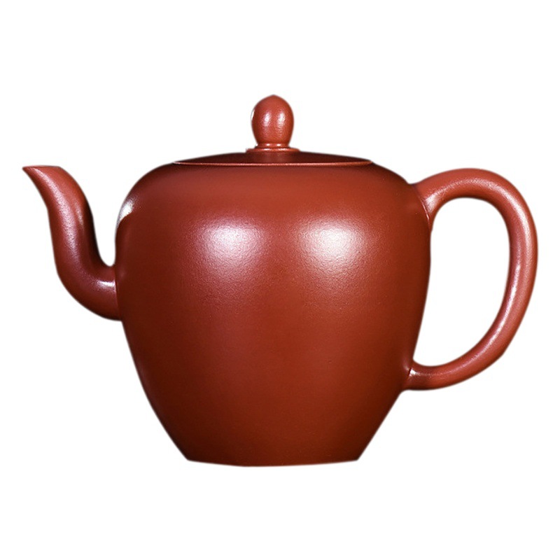 Yixing crudo mineral tetera hecho a mano rojo belleza hombro fábrica venta al por mayor té conjunto tetera agente de una sola pieza entrega