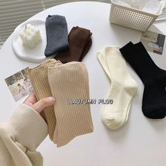 Socks Girl Ins Trend Summer Mid-Calf Socks, Wearable Striped Japanese Style Pile Socks, Fashion Item Breathable Sweat Absorbent Long Socks