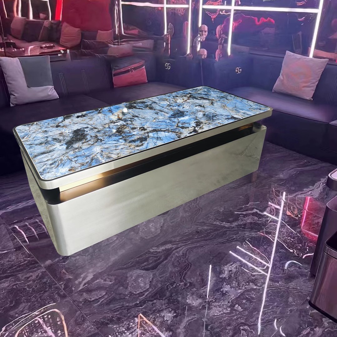 고급 사파이어 슬레이트 엣지 커피 테이블 2(재고 있음)